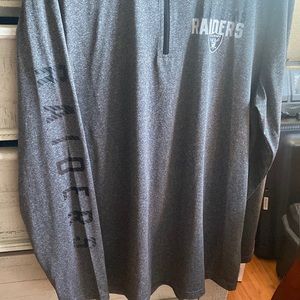 Large NFL team apparel Las Vegas Raiders quarter zip